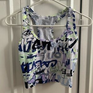 Calvin Klein Women’s Performance Printed Racerback Cropped XS